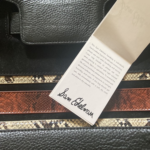 Sam Edelman Suede & Leather Purse with shoulder strap and handle. NWT - Picture 2 of 7
